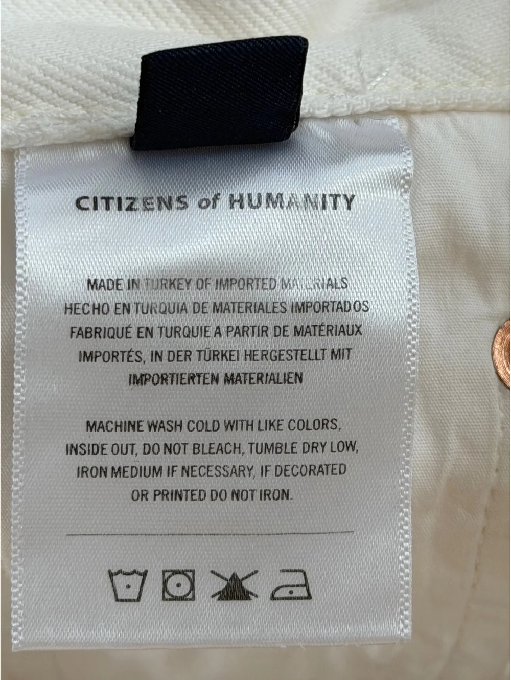 Citizens of Humanity Ambrosio Distressed Bermuda White Shorts Women’s 24 NWOT
